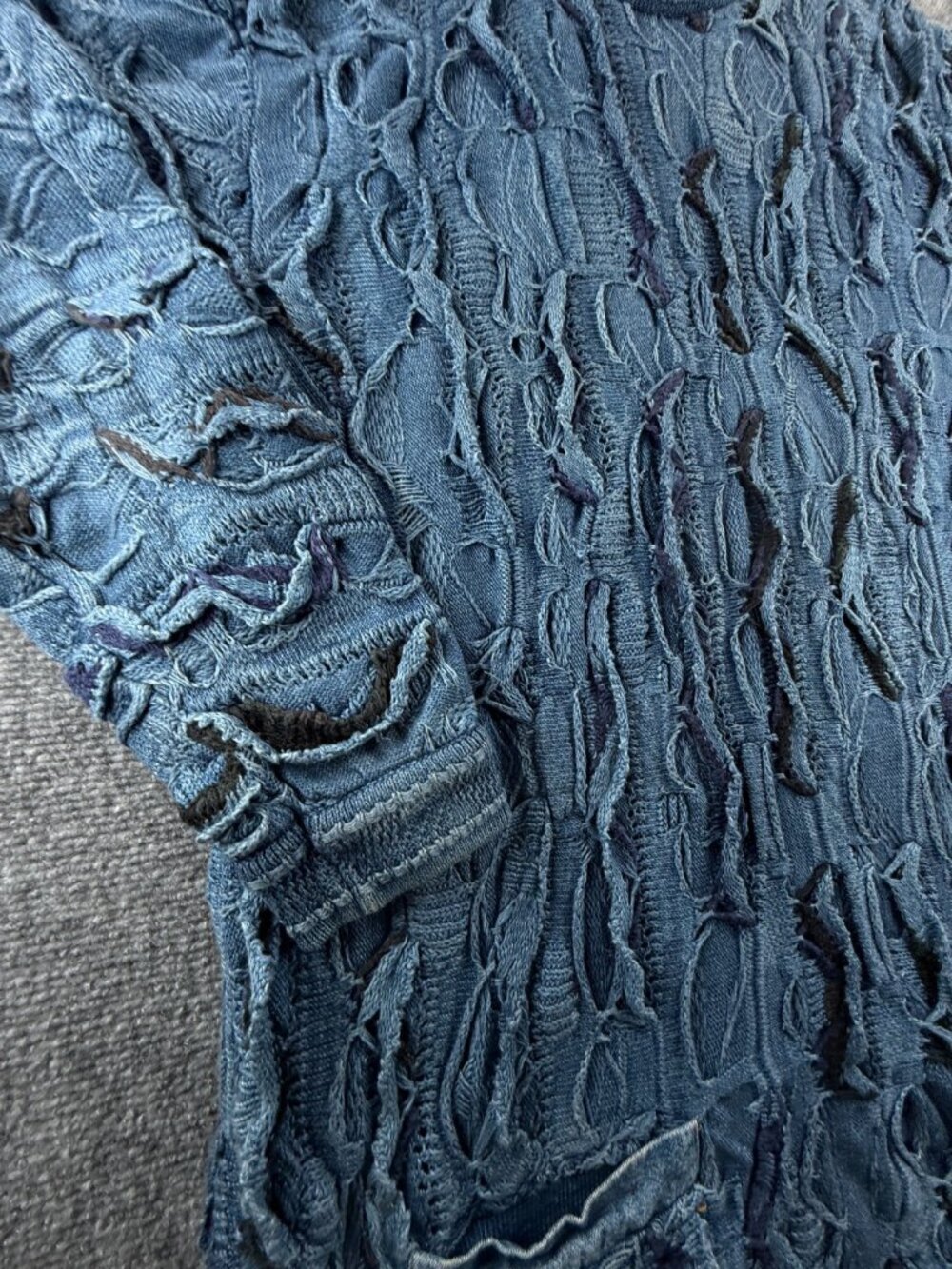 COOGI Blues Australia Sweater Women Pullover Knit Medium Blue Heavyweight Long - Picture 4 of 16